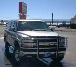 Chevy truck with Big Tex grille guard